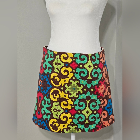 🤩Host Pick❤️Judith March Multi-Patterned Mini-Skirt Women's Small - Picture 2 of 11